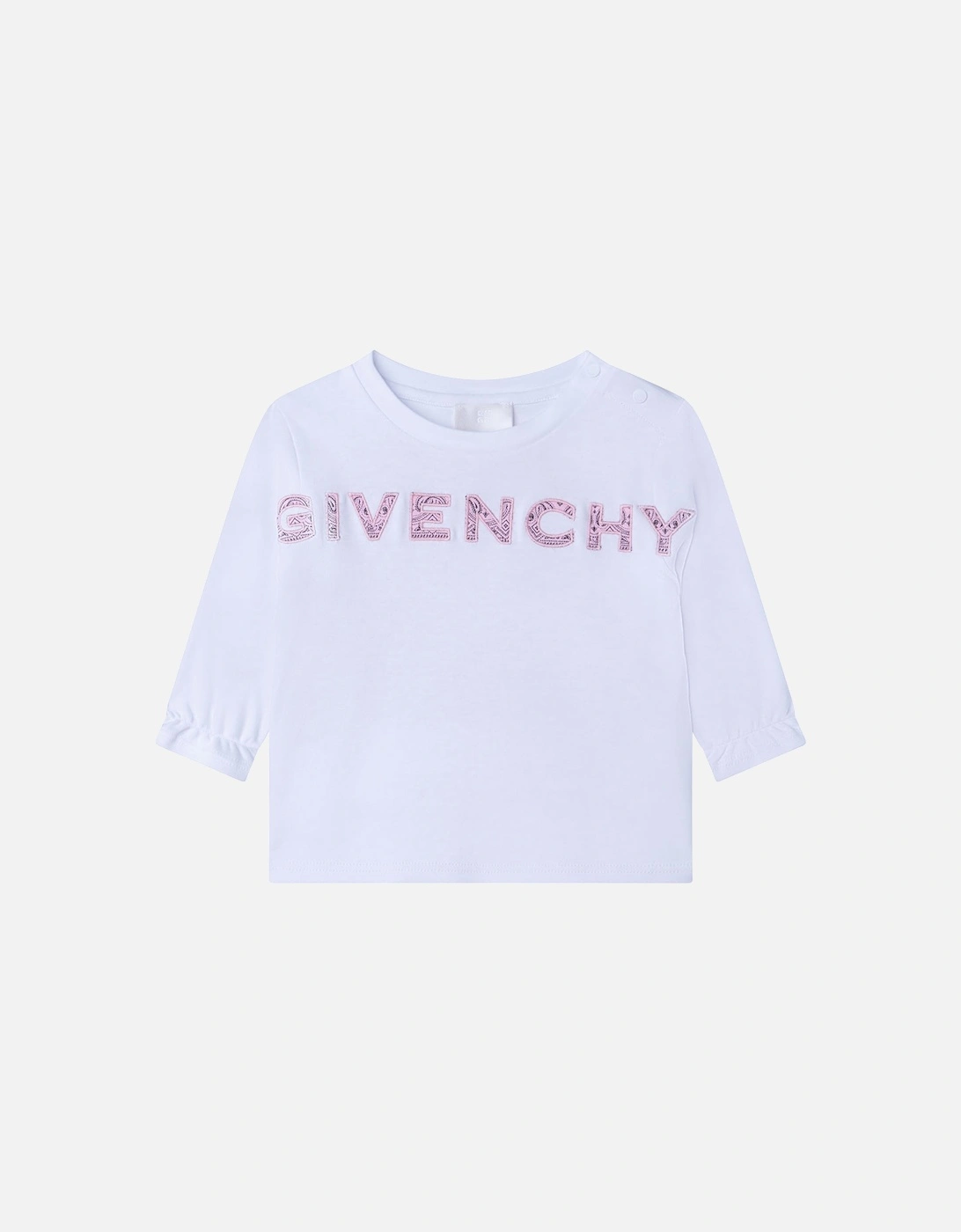 Baby Girl Bandana Print T-shirt White, 4 of 3