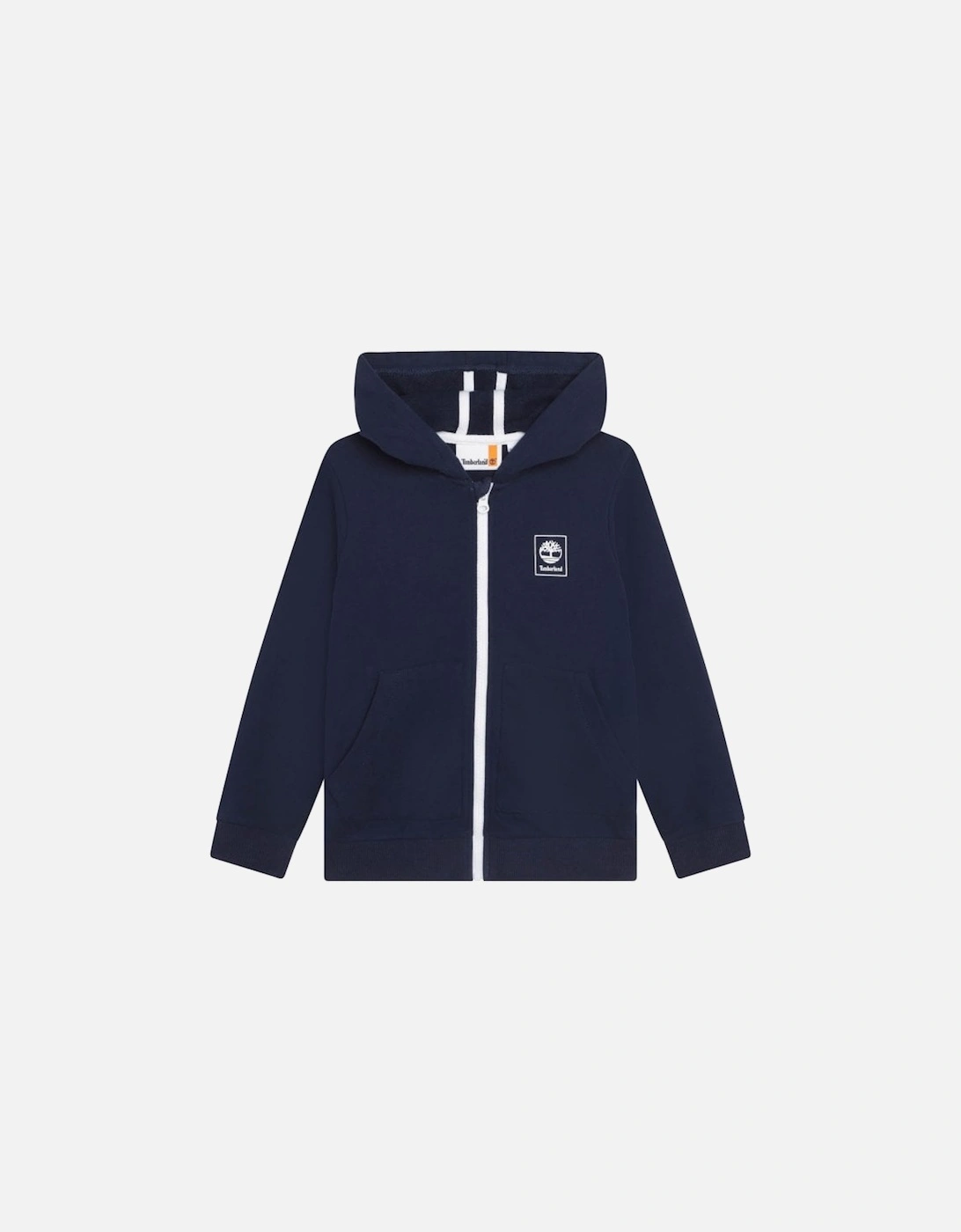 Kids Square Classic Logo Hoodie Navy, 2 of 1