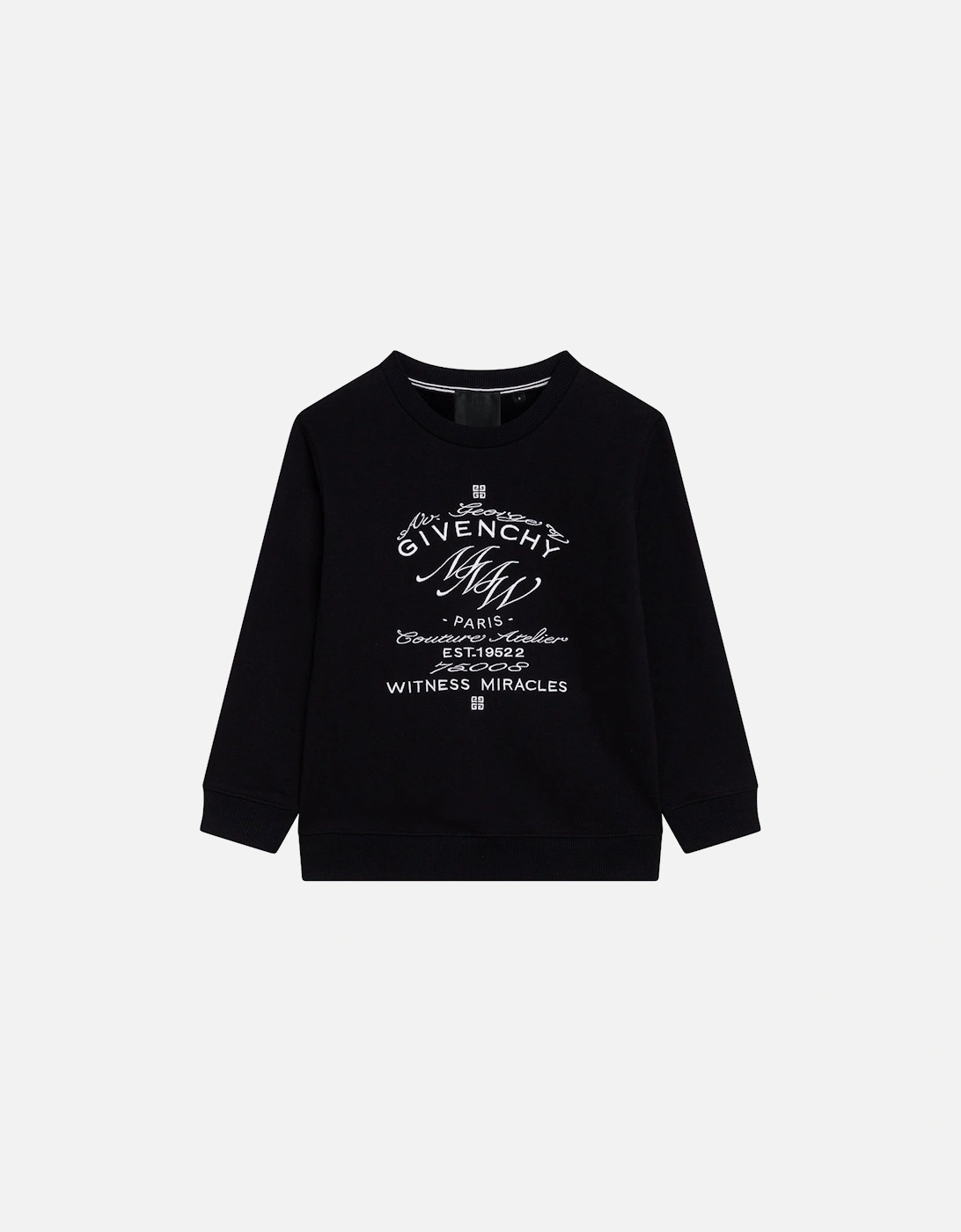 Boys Embroidered Sweater Black, 4 of 3