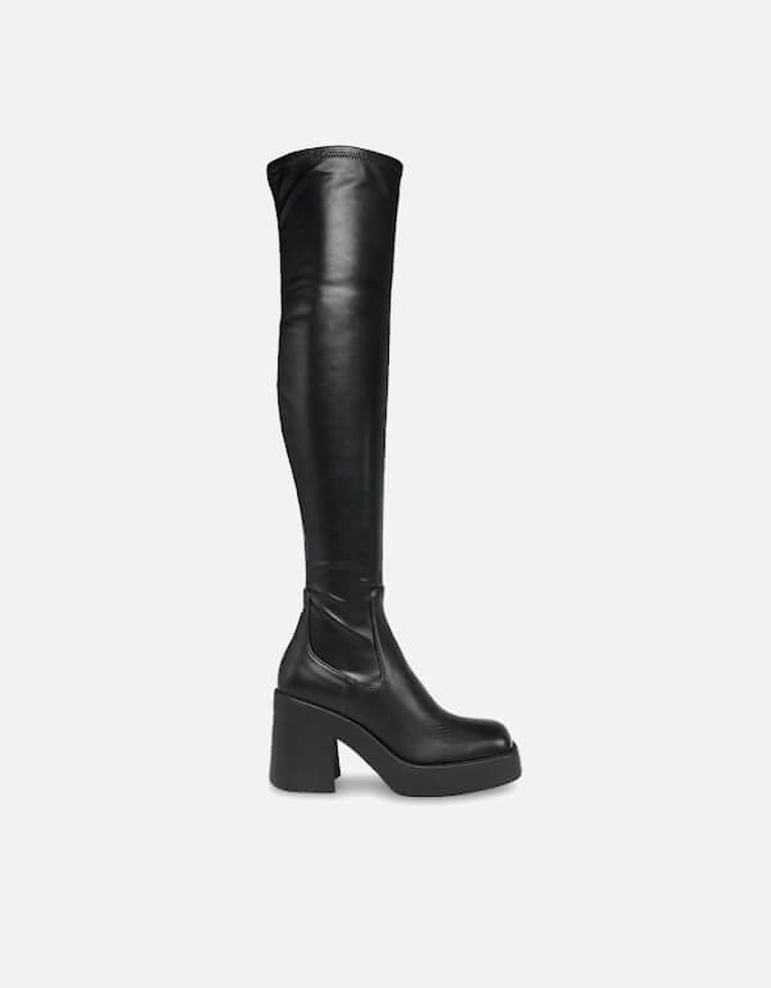 Clifftop Faux Leather Heeled Knee Boots, 2 of 1