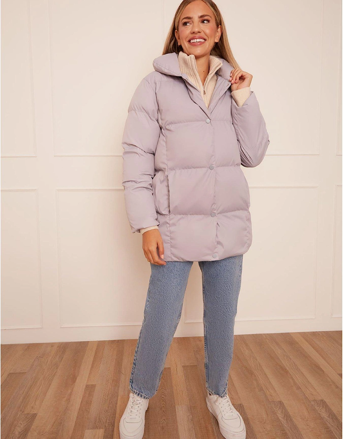 Padded Coat With Hood - Grey, 3 of 2