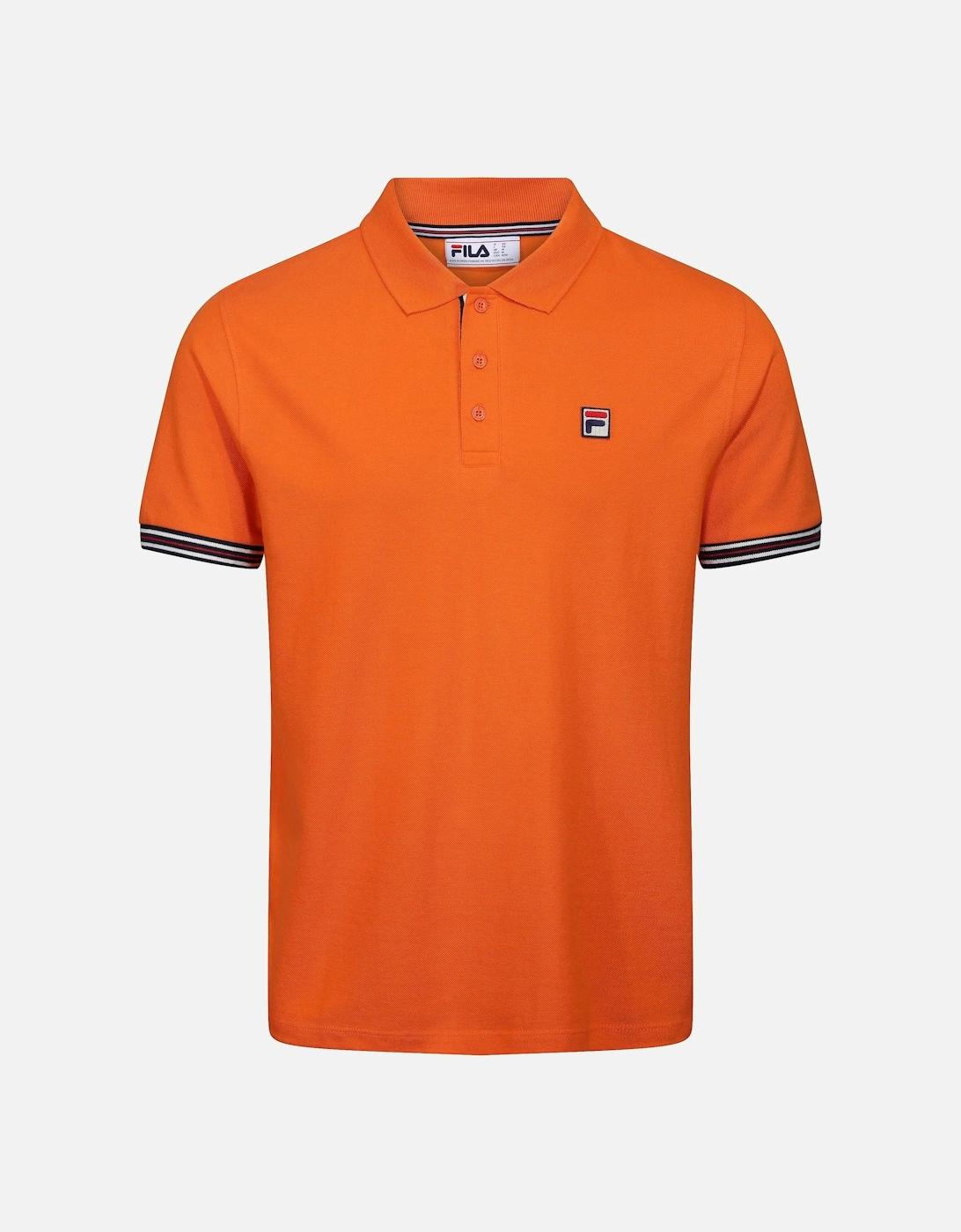 Omari Tipped Mens Polo Shirt - Mandarin Orange, 4 of 3
