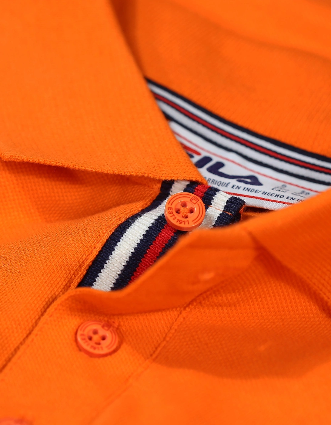 Omari Tipped Mens Polo Shirt - Mandarin Orange