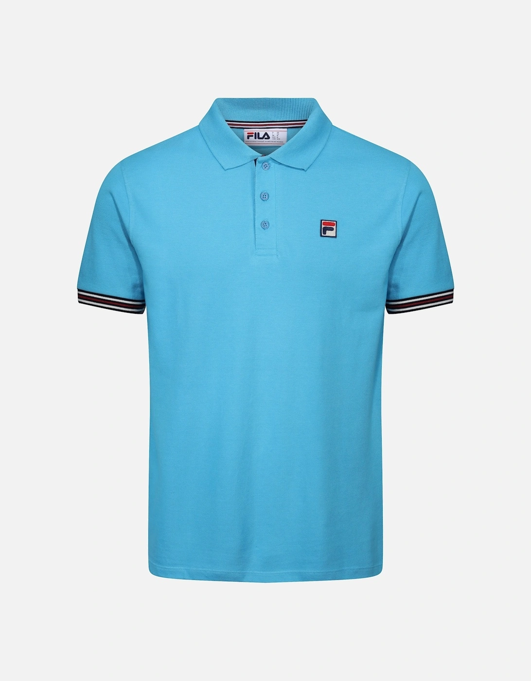 Omari Tipped Mens Polo Shirt - Aquarius, 4 of 3