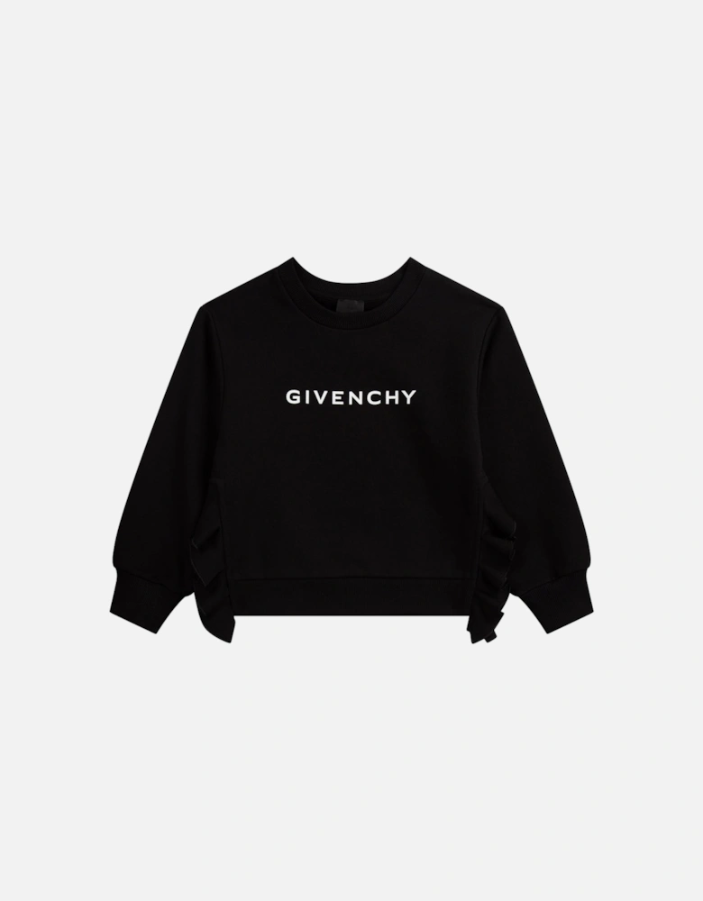 Girls 4g Logo Twill Sweater Black