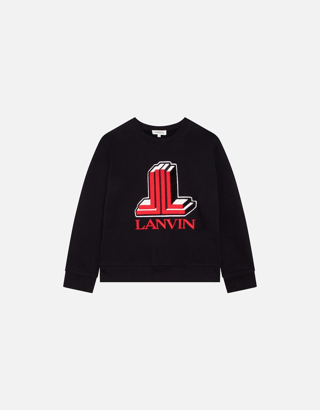 Boys Double L Logo Sweater Black, 4 of 3