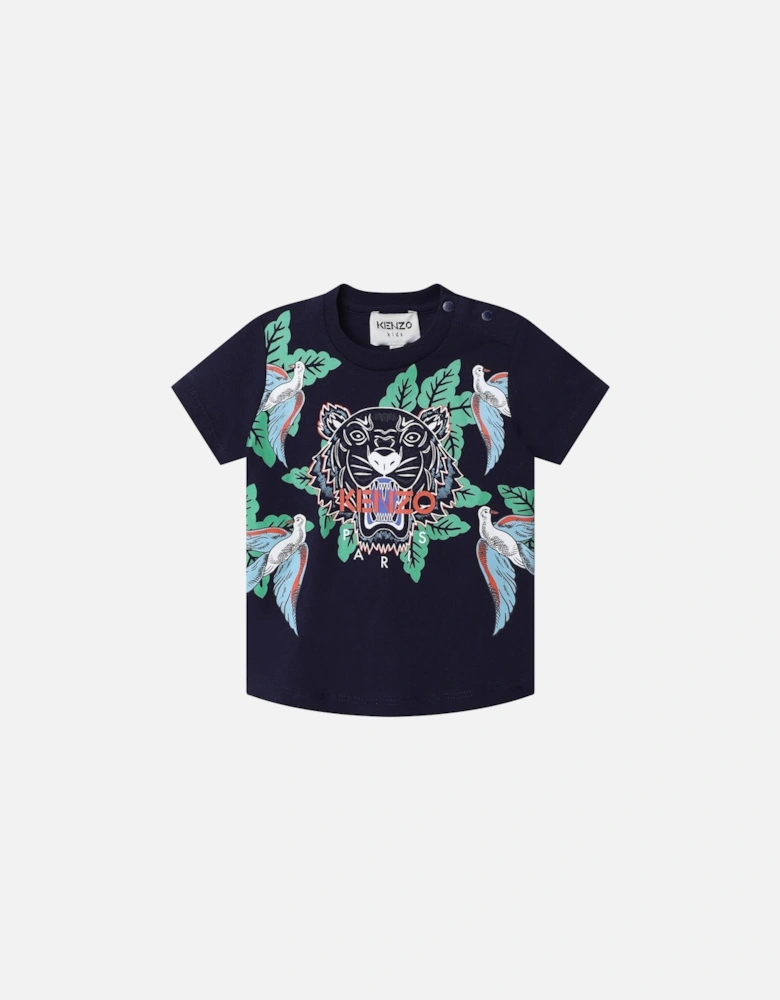 Baby Boys Tiger T-shirt Blue
