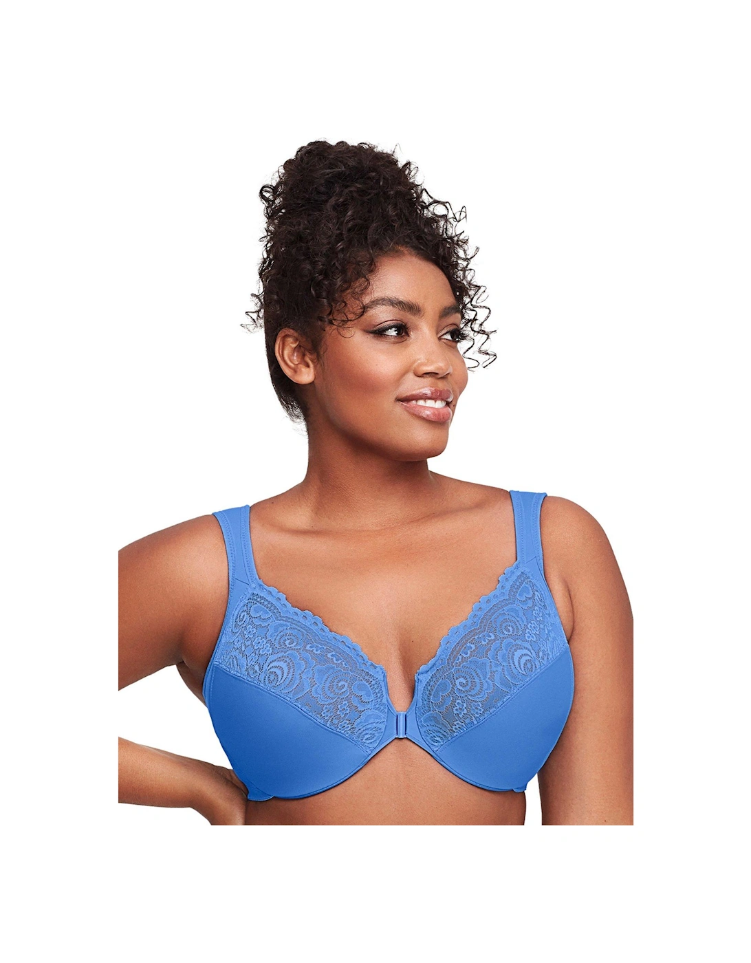 Wonderwire Lace Front Close Bra - Blue, 6 of 5