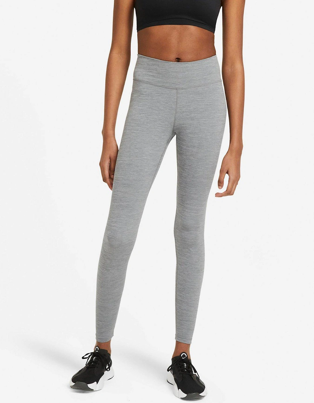 Dri-FIT The One Mid Rise Leggings - Grey/White, 3 of 2