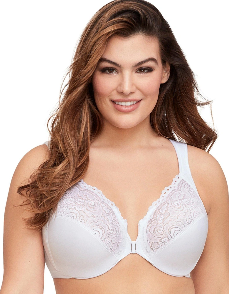 Wonderwire Lace Front Close Bra - White