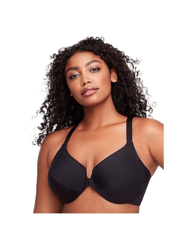 Front Close Smoothing Underwire Bra - Black