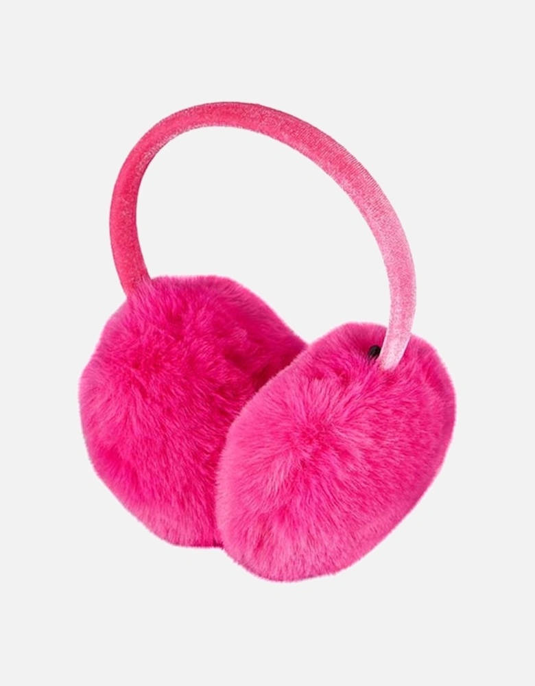 Edie Faux Fur Earmuffs - Cerise