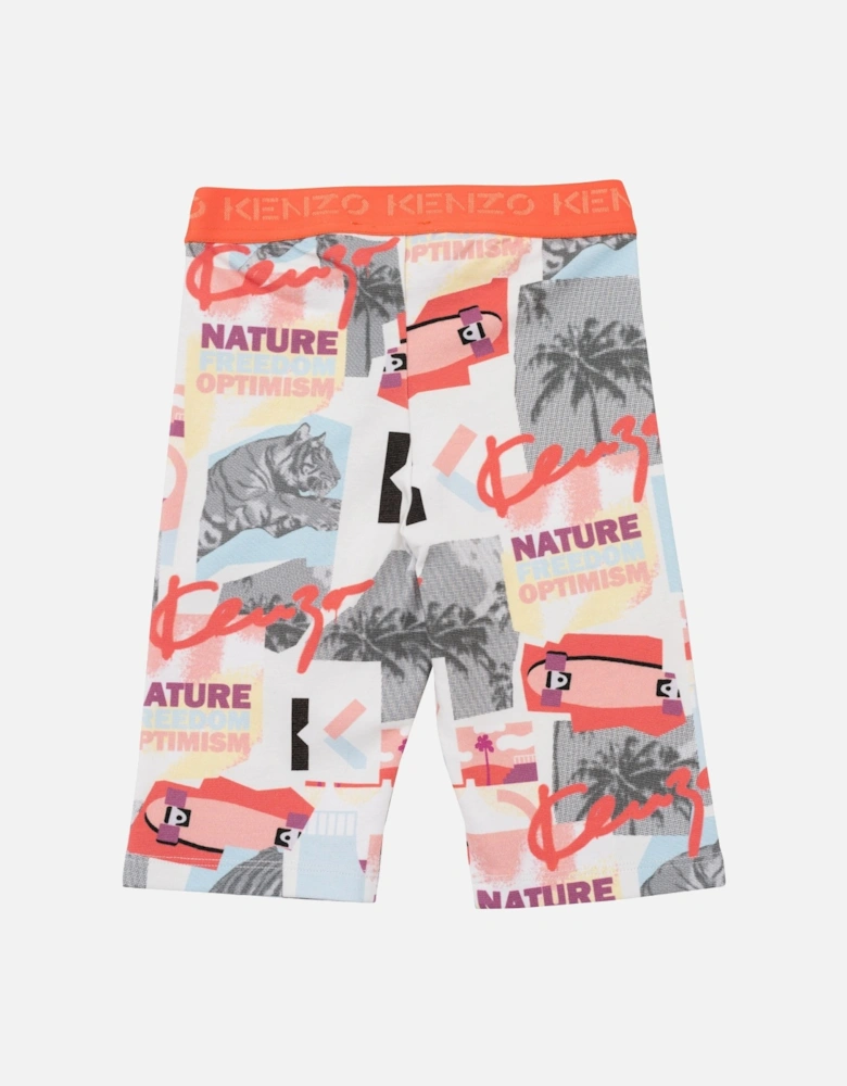 Kids Girls Orange Shorts