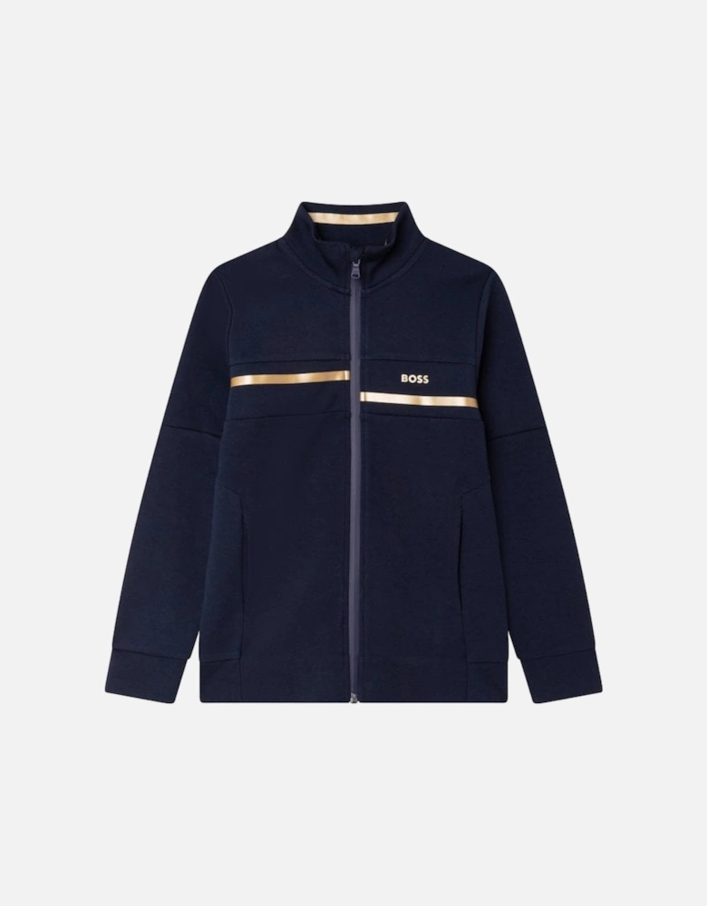 Kids Zip-up Cardigan Jacket Navy