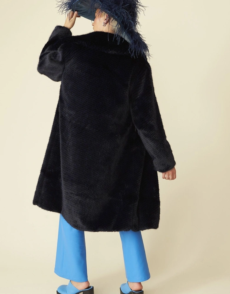 Midnight Blue Bamboo Midi Coat