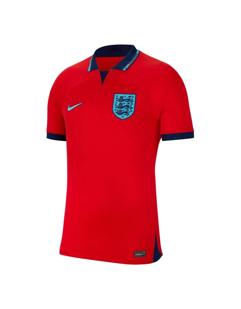 Junior England WC 2022 Away Short Sleeve Stadium Shirt - Red