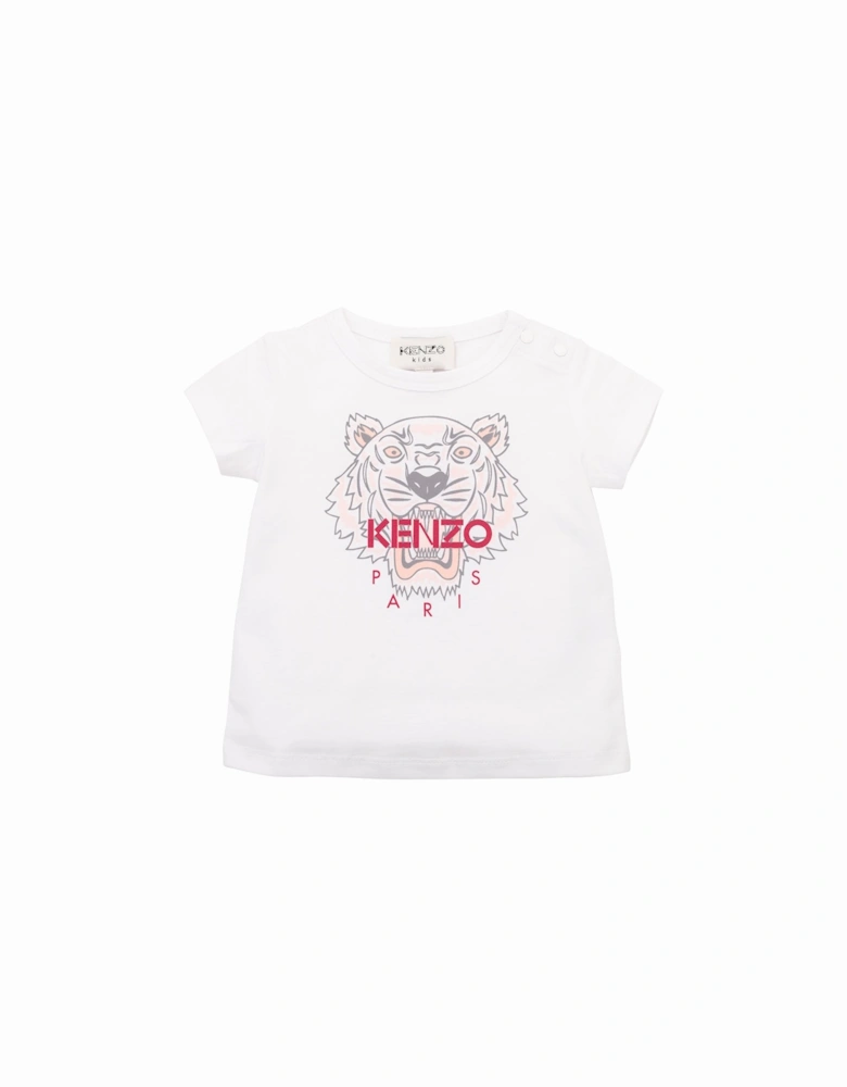 Baby Girls Tiger T-shirt White