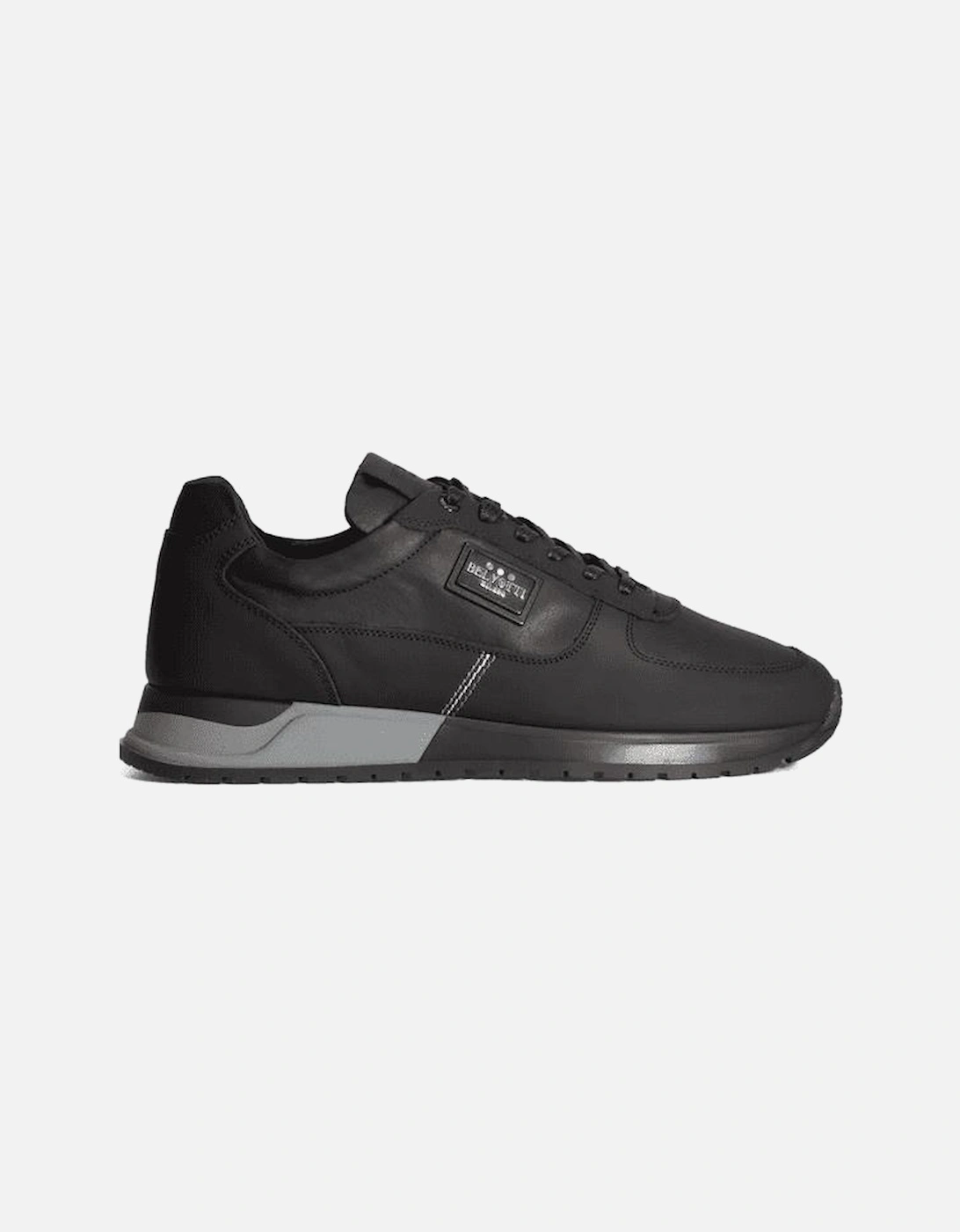 Rossi Leather/Nylon Black Trainers, 5 of 4