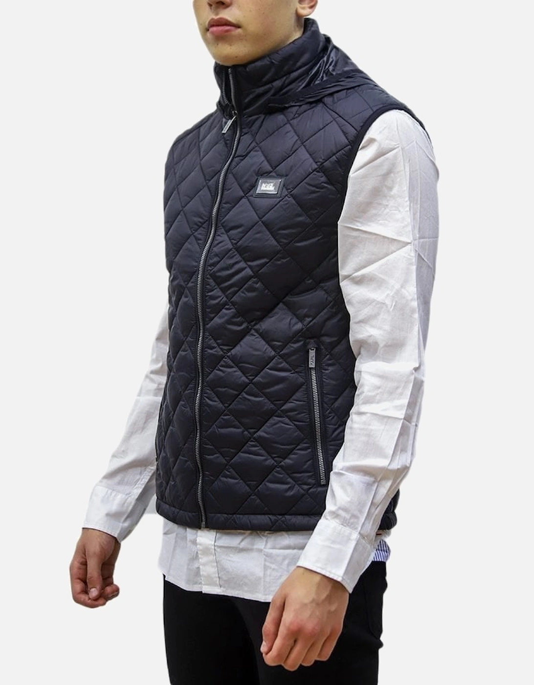 Silver Badge Black Gilet