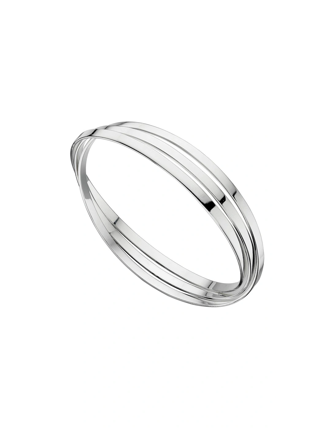 Sterling Silver Triple Russian Wedding Bangle - flat bands, 3 of 2