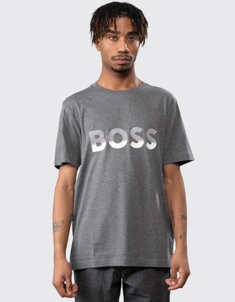 BOSS Green Tee 1 Two Tone Graphic Logo T-Shirt