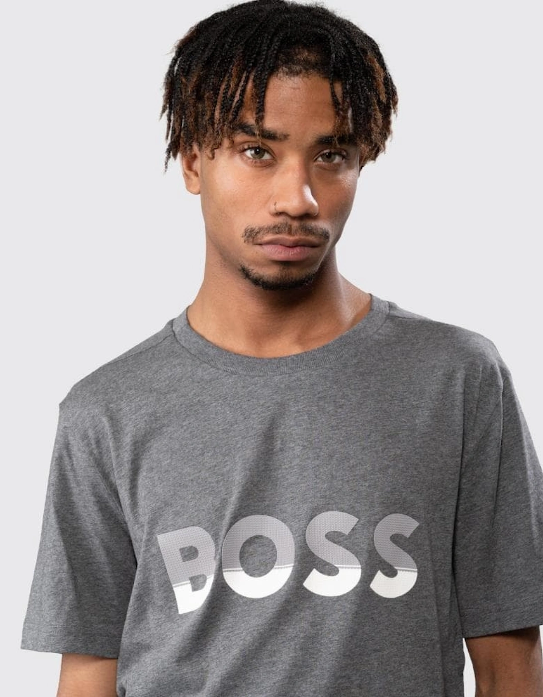 BOSS Green Tee 1 Two Tone Graphic Logo T-Shirt, 7 of 6