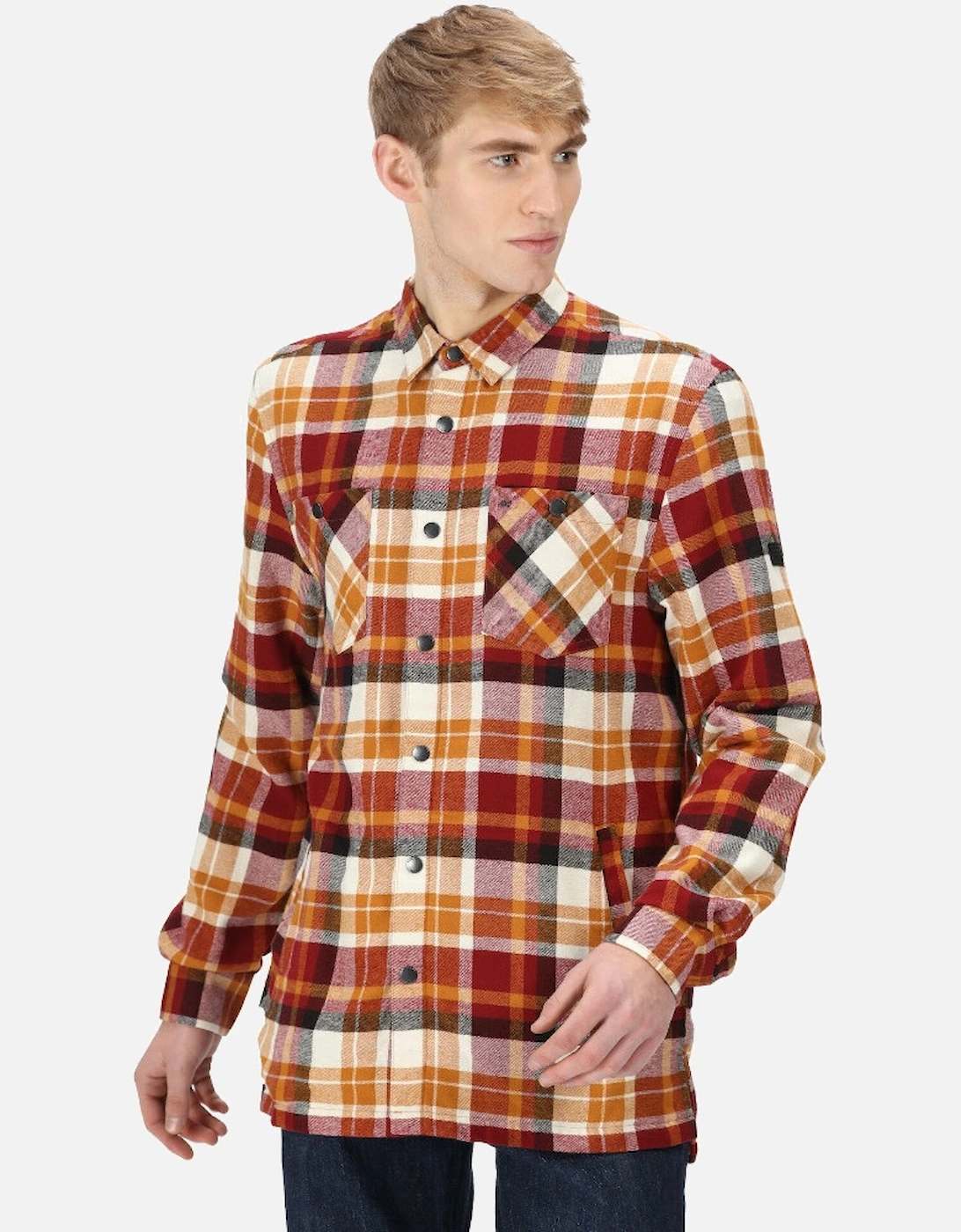 Mens Thamos Organic Cotton Check Long Sleeve Shirt, 5 of 4