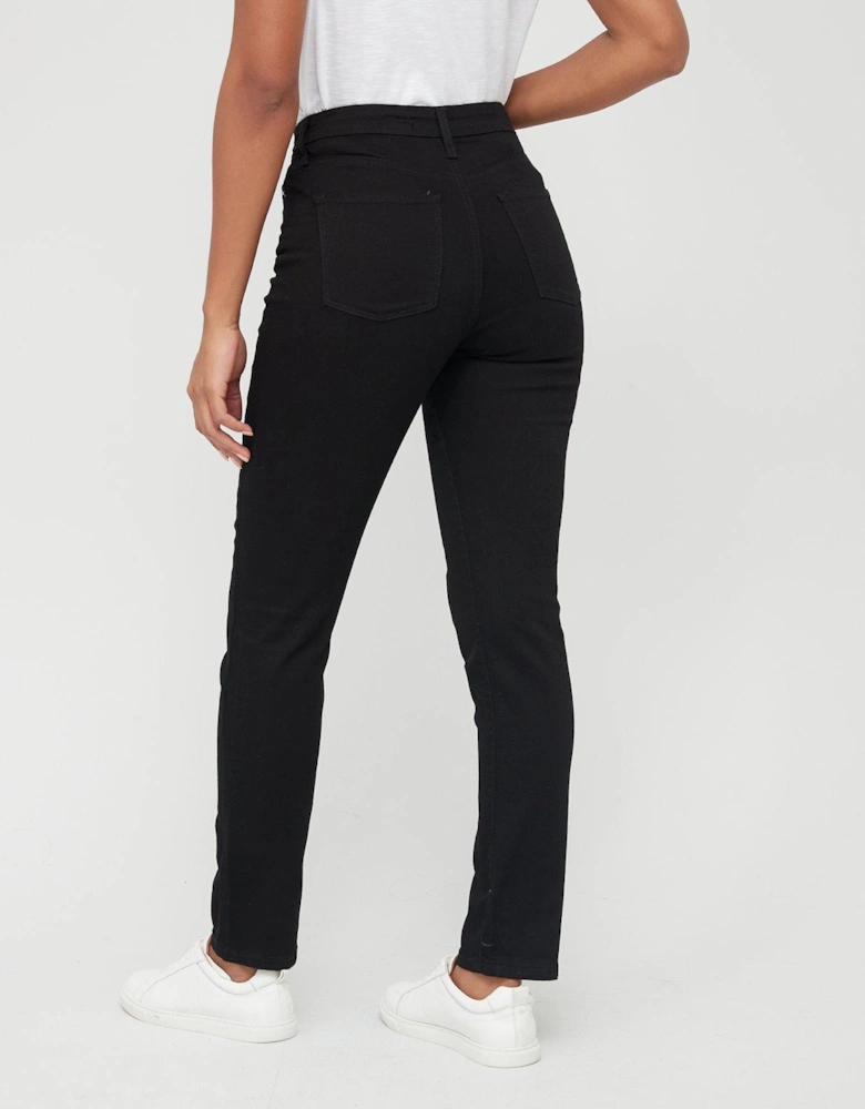 Isabelle High Rise Slim Leg Jeans - Black