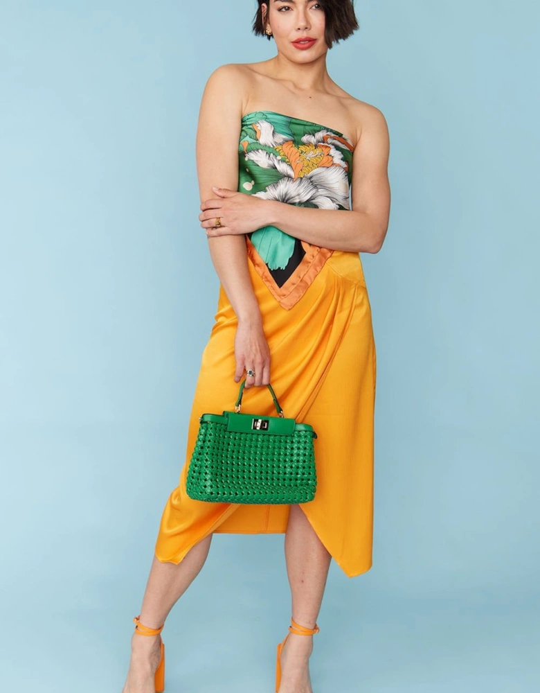 Green Hand Woven Eco Leather Bag