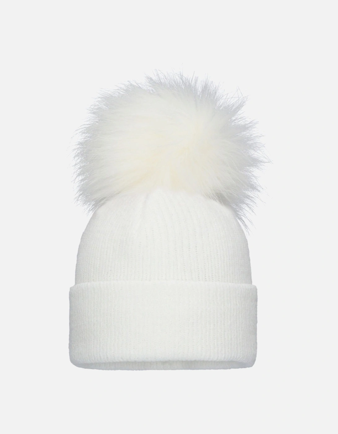 White Single Pom Baby Hat, 2 of 1