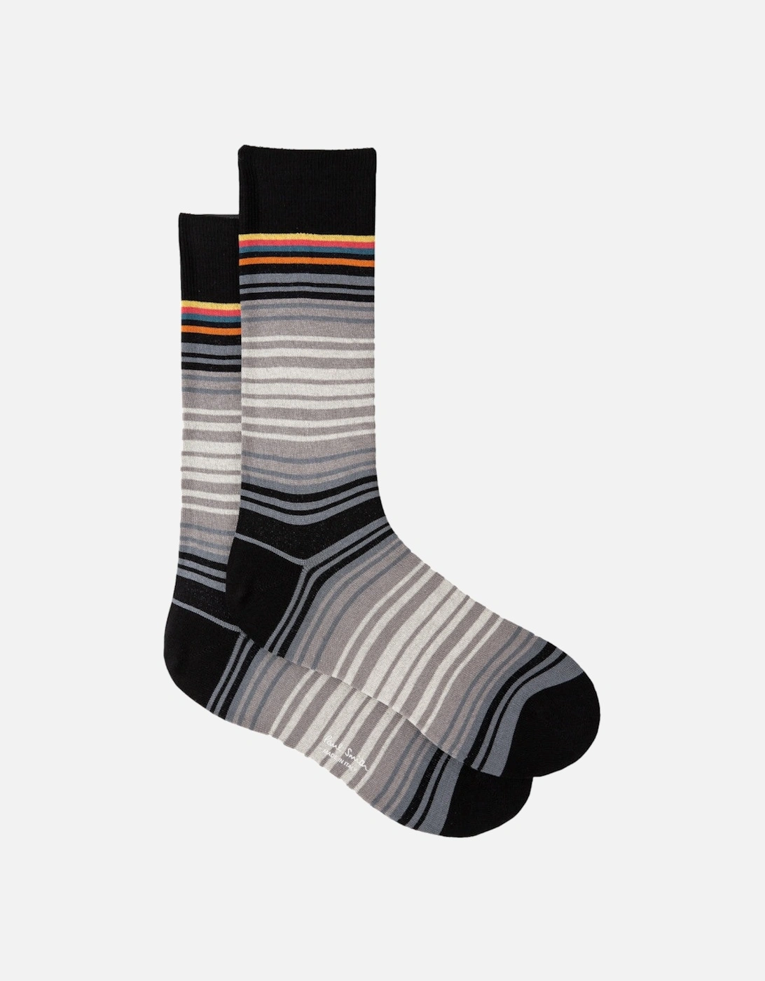 PS Yann Stripe Socks 79 BLACK, 2 of 1
