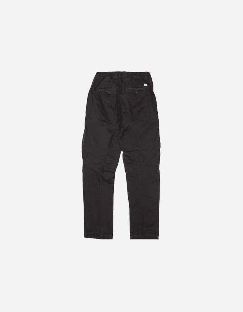 Cotton Lens Logo Black Cargo Pants