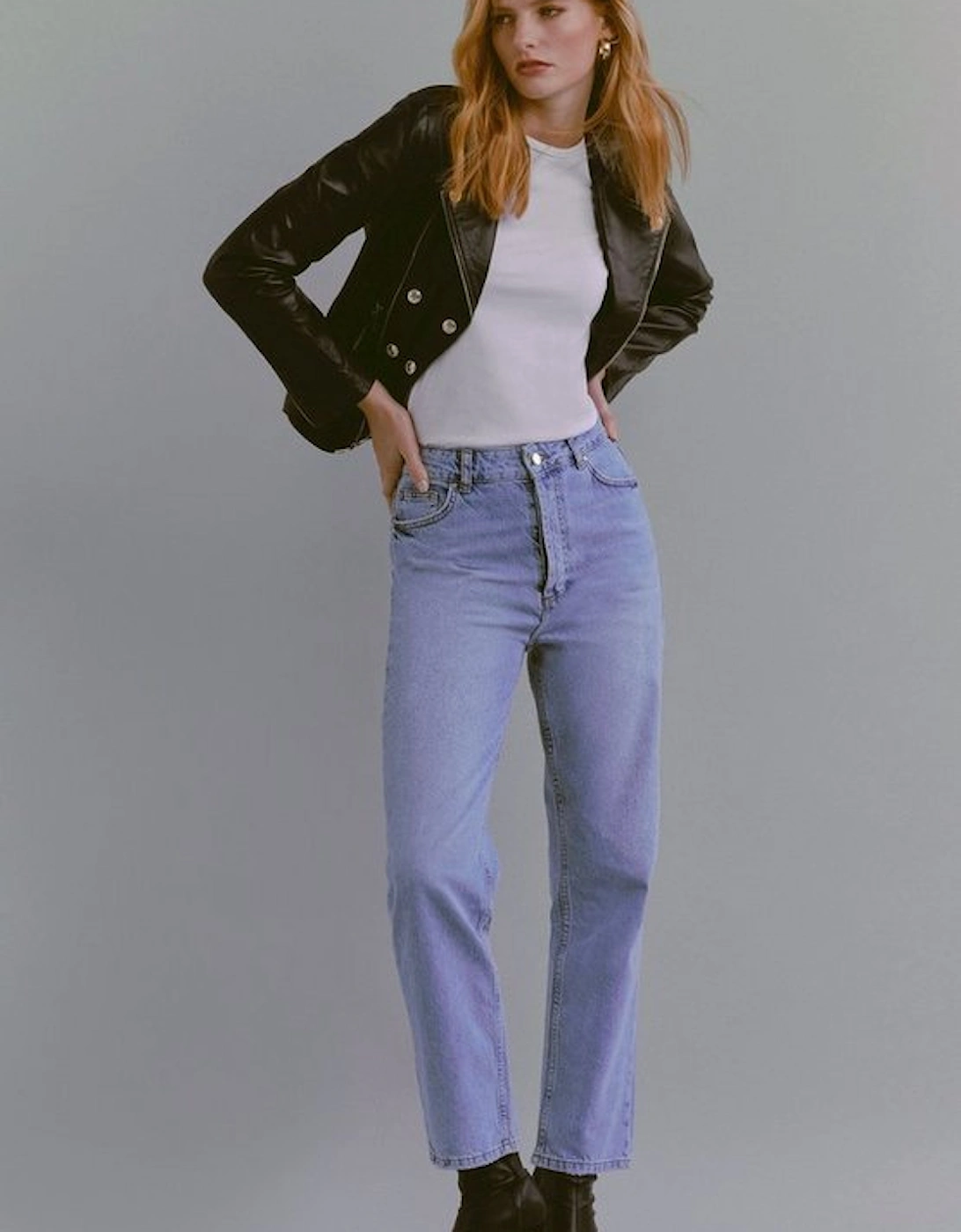 Mid Rise Straight Leg Crop Jeans, 5 of 4