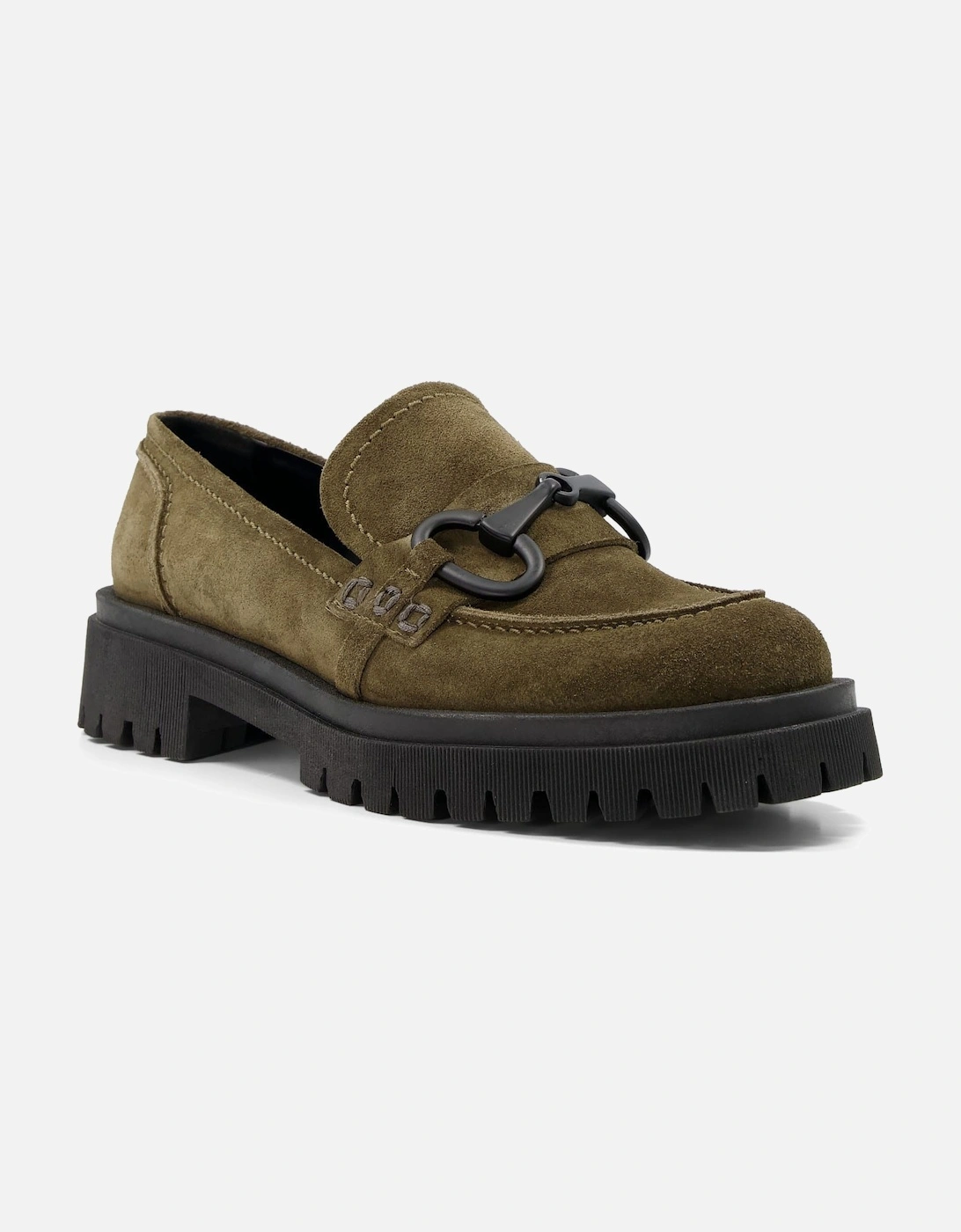 Ladies Goodness - Suede Tractor-Sole Loafers, 7 of 6