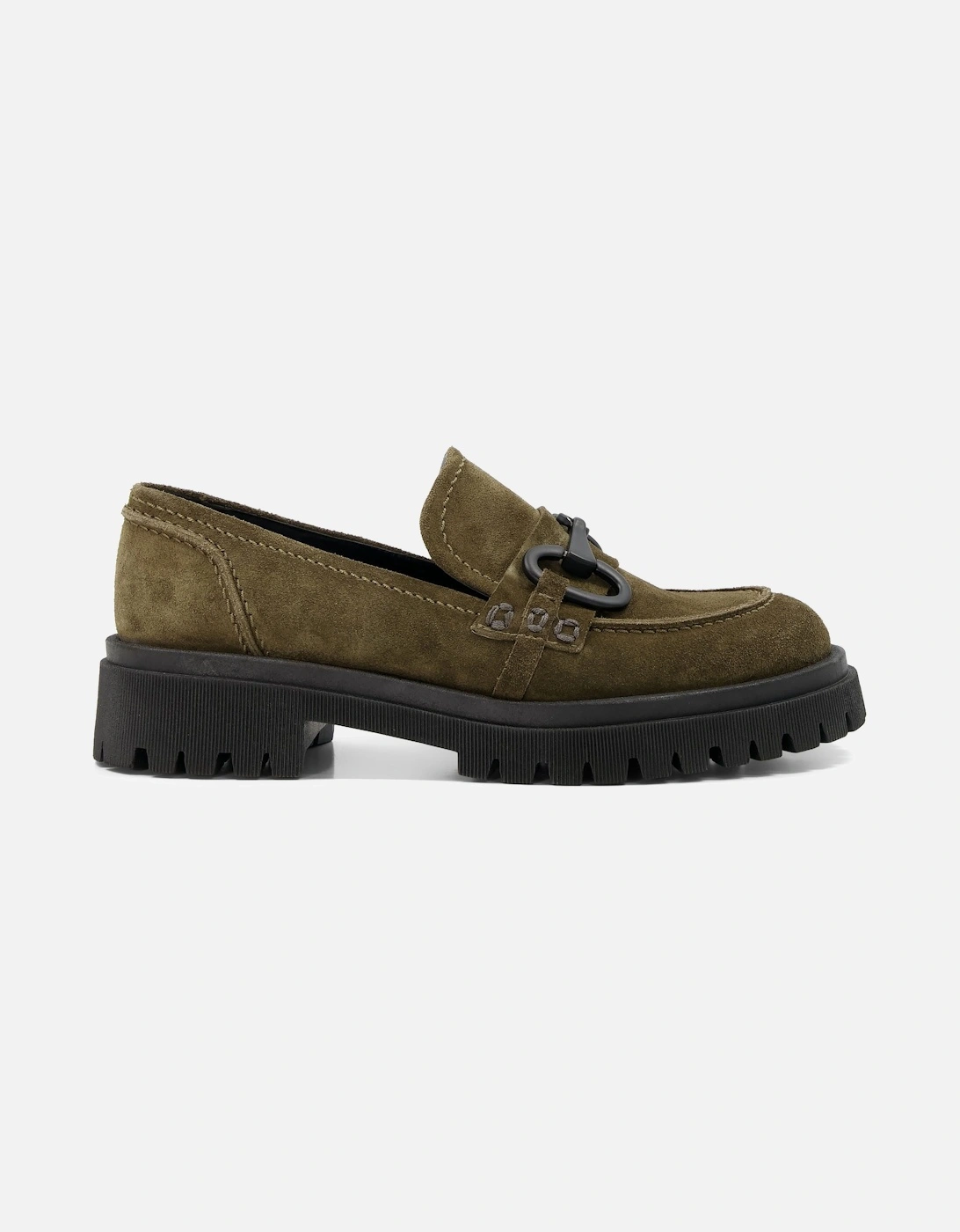 Ladies Goodness - Suede Tractor-Sole Loafers