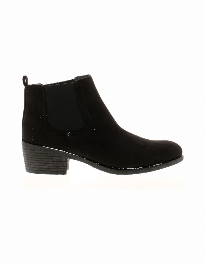 Womens Ankle Boots Granite Pull On black UK Size