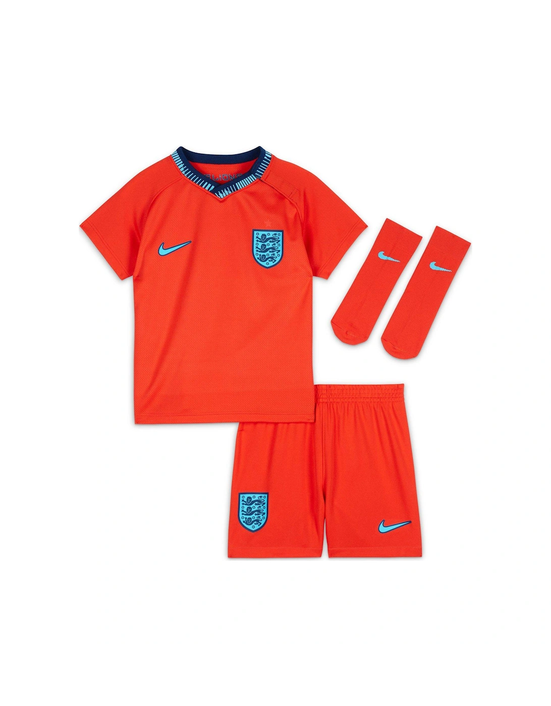 England 2022/23 Away Infants/Toddler Football Kit - Red, 3 of 2