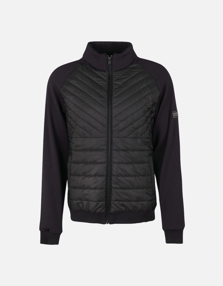 Black Nate Quilted Sweat Jacket.