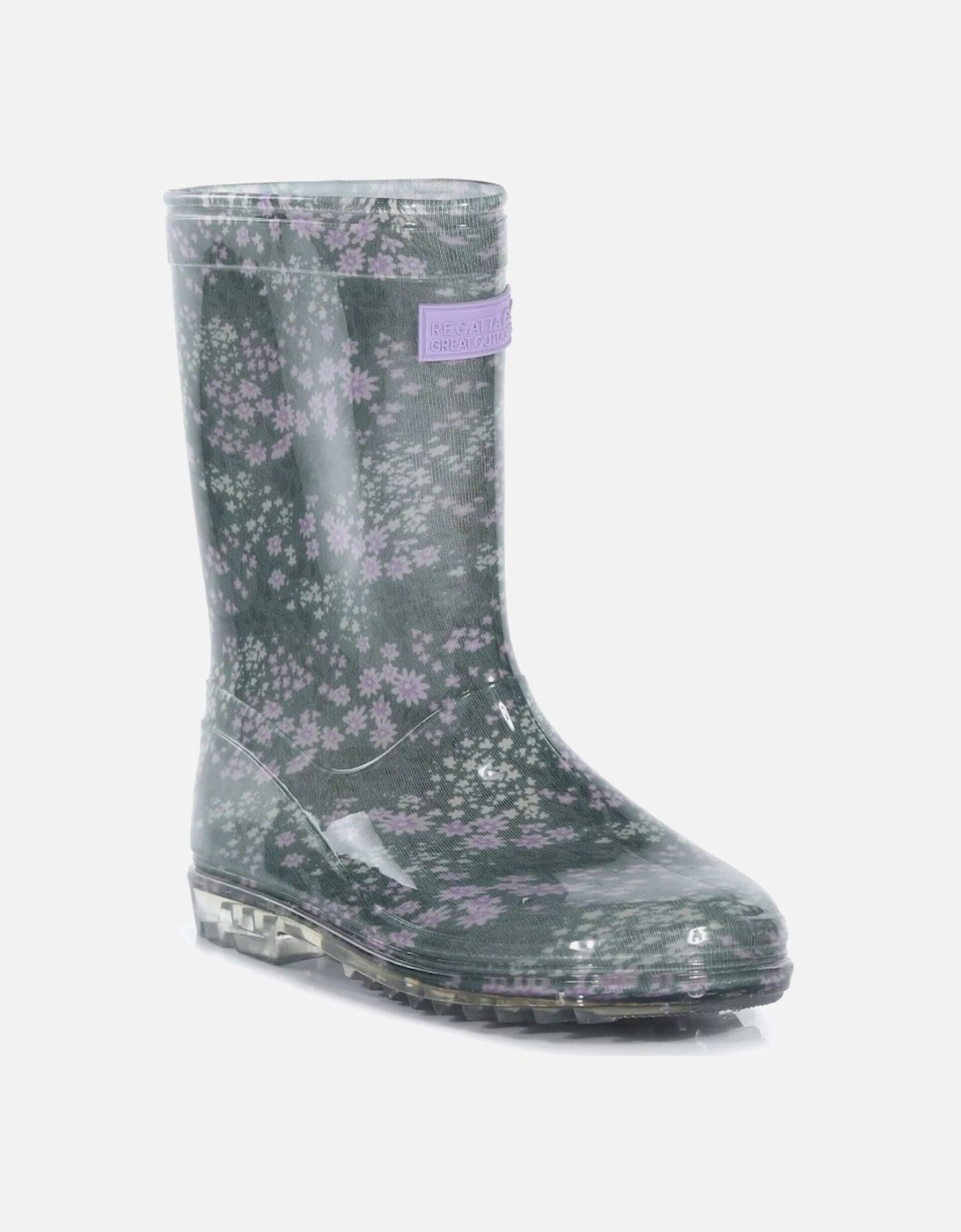 Childrens/Kids Wenlock Ditsy Daisy Wellington Boots, 6 of 5