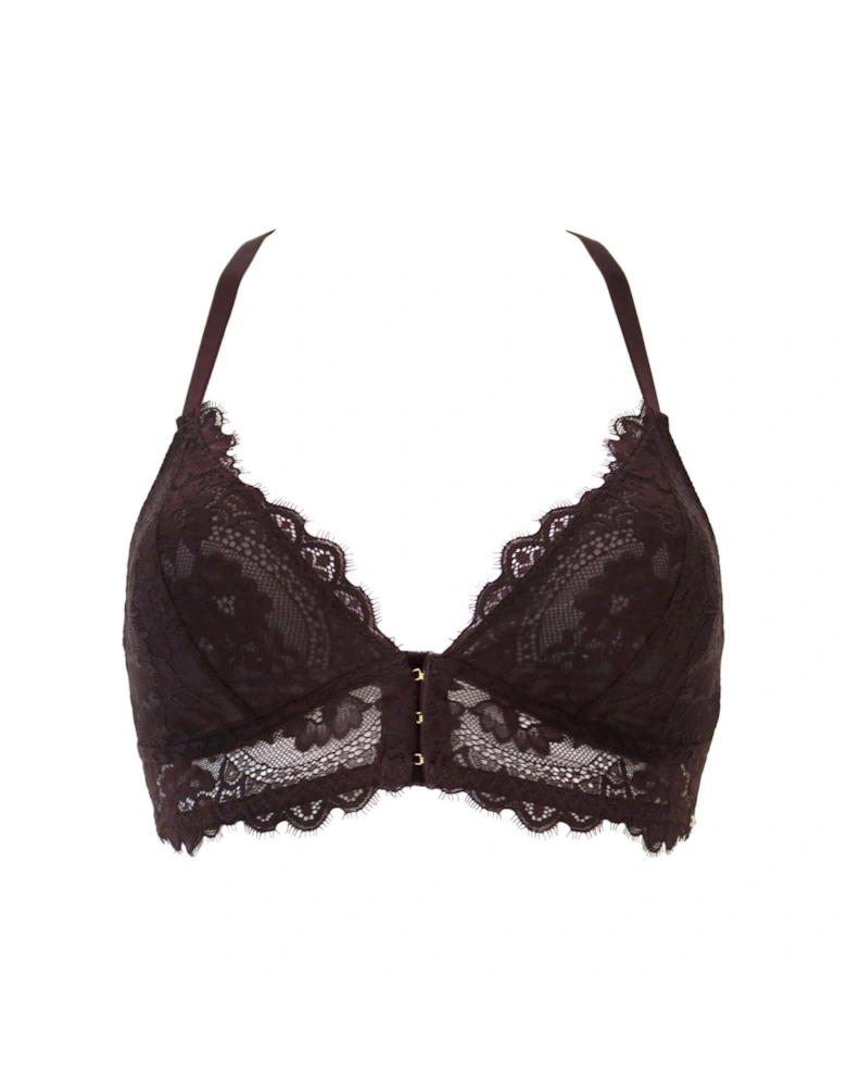 Pour Moi India Eyelash Lace Front Fastening Non Wired Bralette