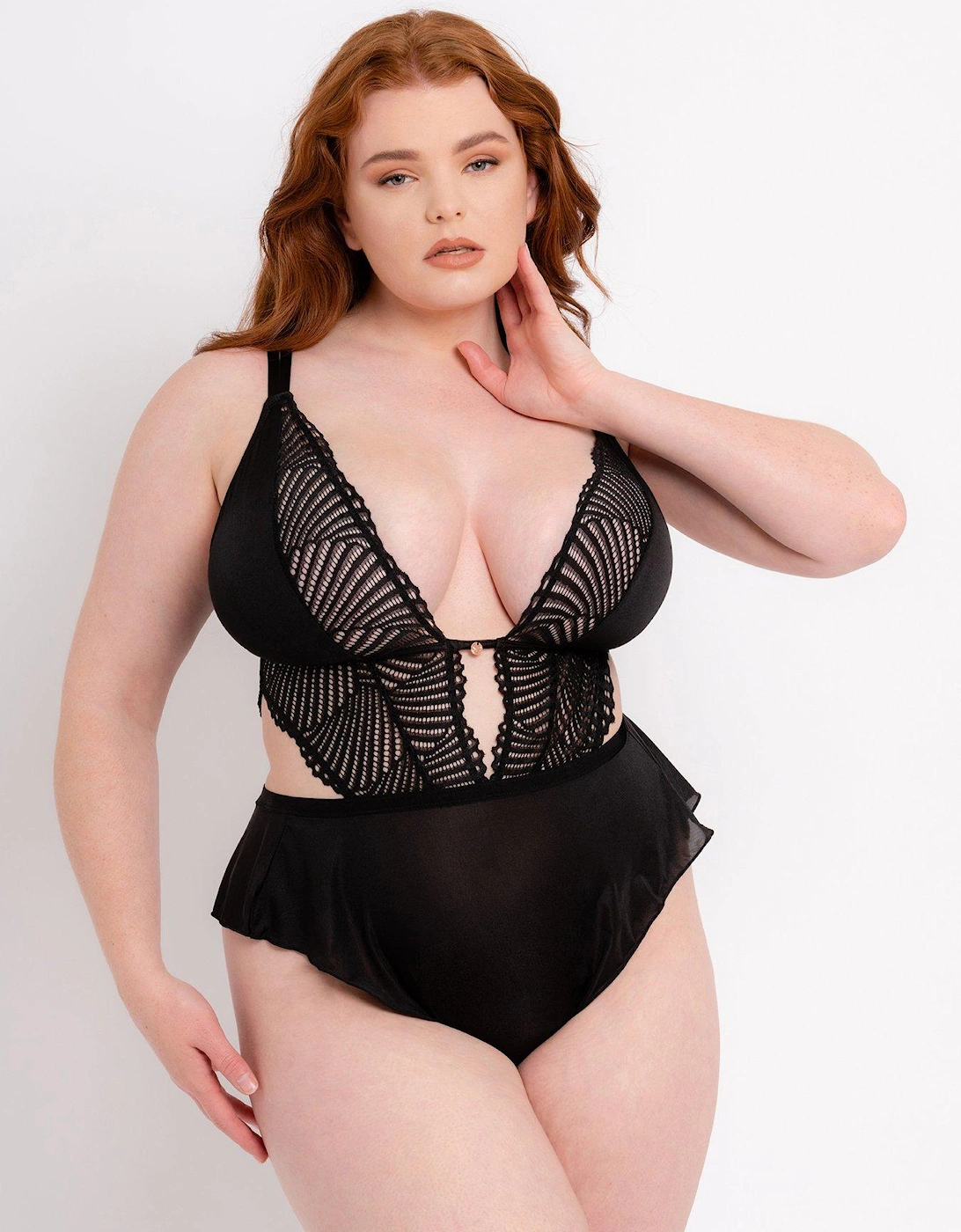 After Hours Lace Teddy - Black, 2 of 1
