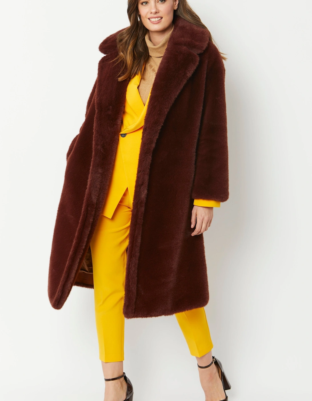 Brown Faux Fur Coat, 4 of 3