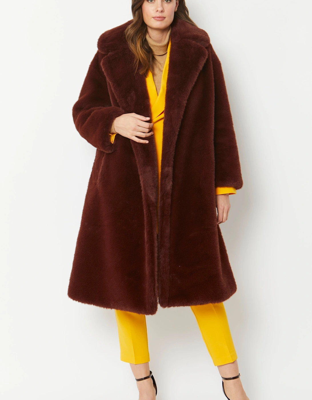 Brown Faux Fur Coat