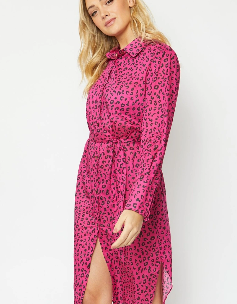 Silk Blend Animal Print Dress