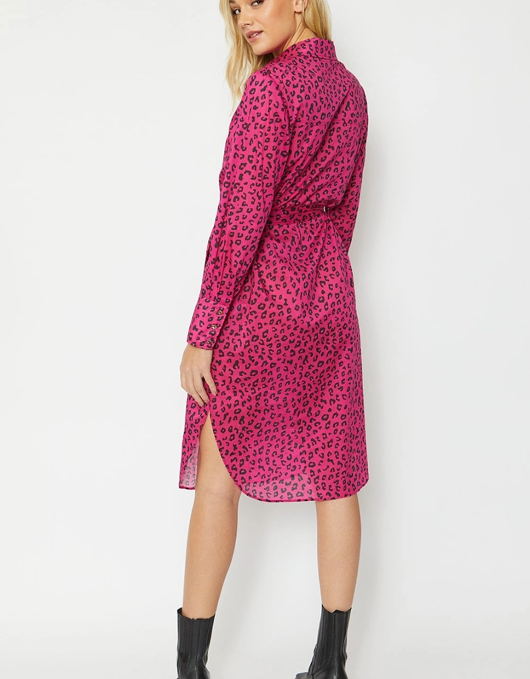 Silk Blend Animal Print Dress