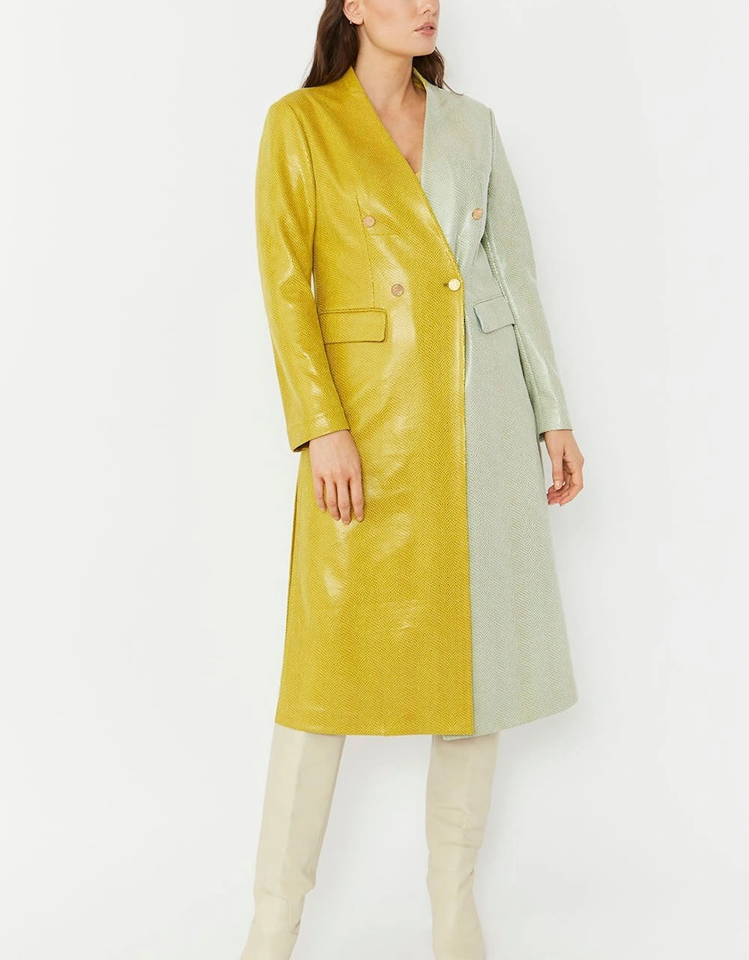 Faux Suede Contrast Coat, 4 of 3