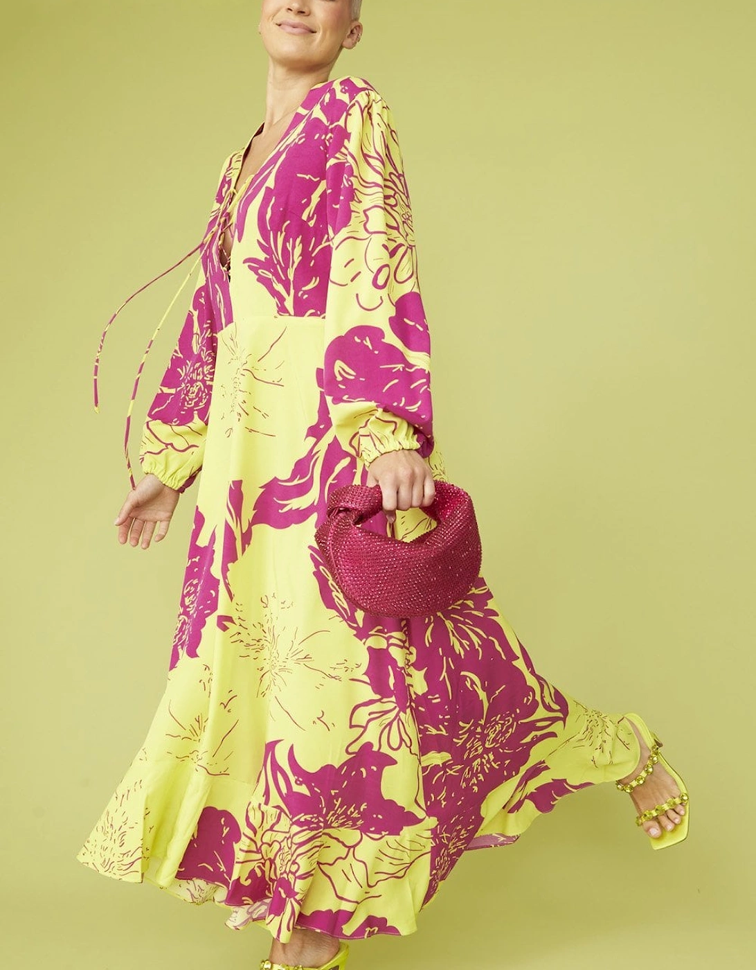 Rayon Blend Sienna Floral Maxi Dress