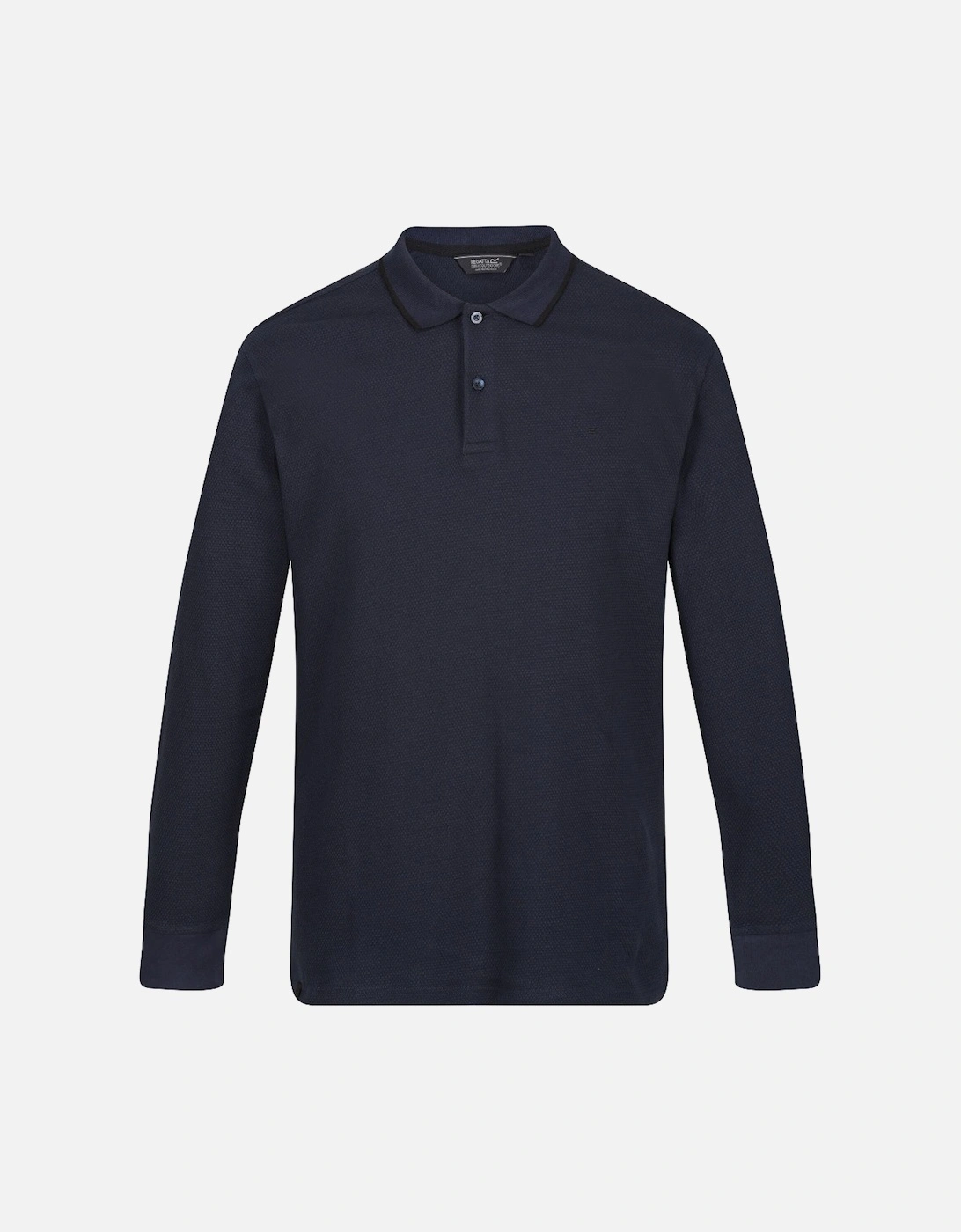 Mens Leaonzo Organic Cotton Long Sleeve Polo Shirt, 3 of 2