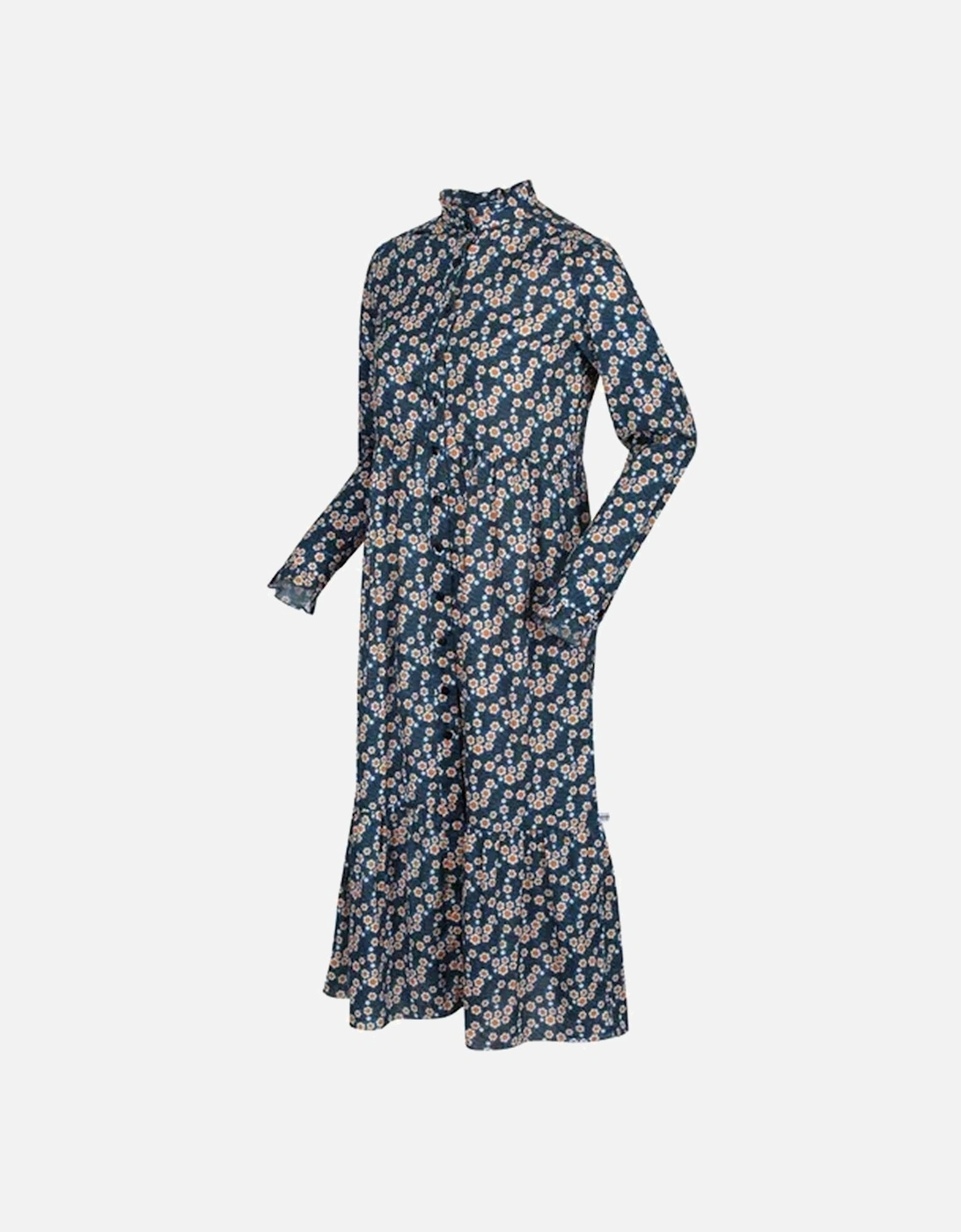 Womens/Ladies Orla Kiely Water Floral Long-Sleeved Midi Dress