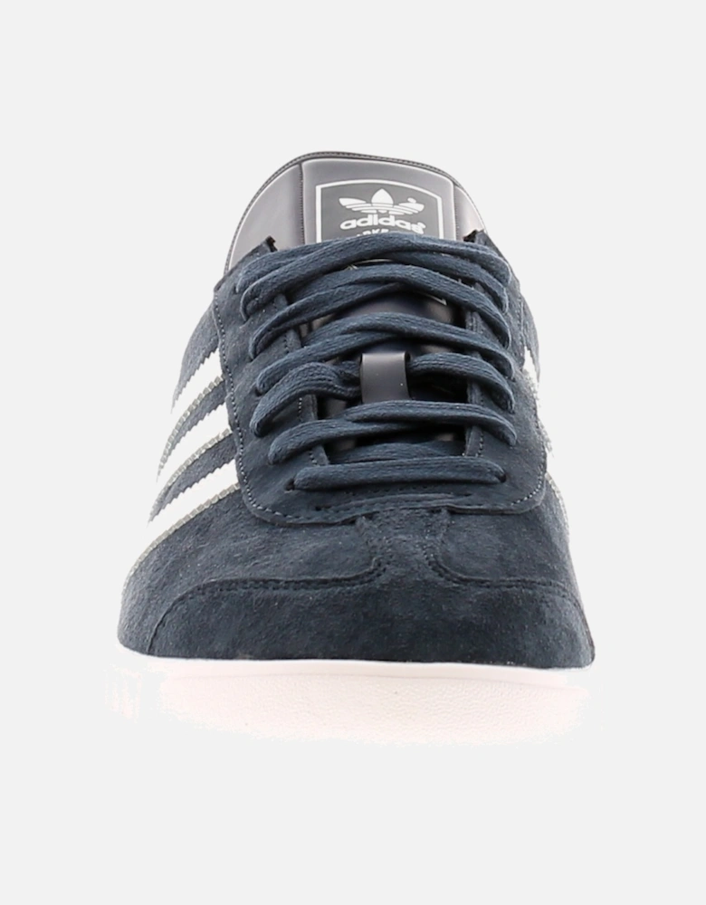 Mens Trainers Hamburg Leather Lace Up navy UK Size